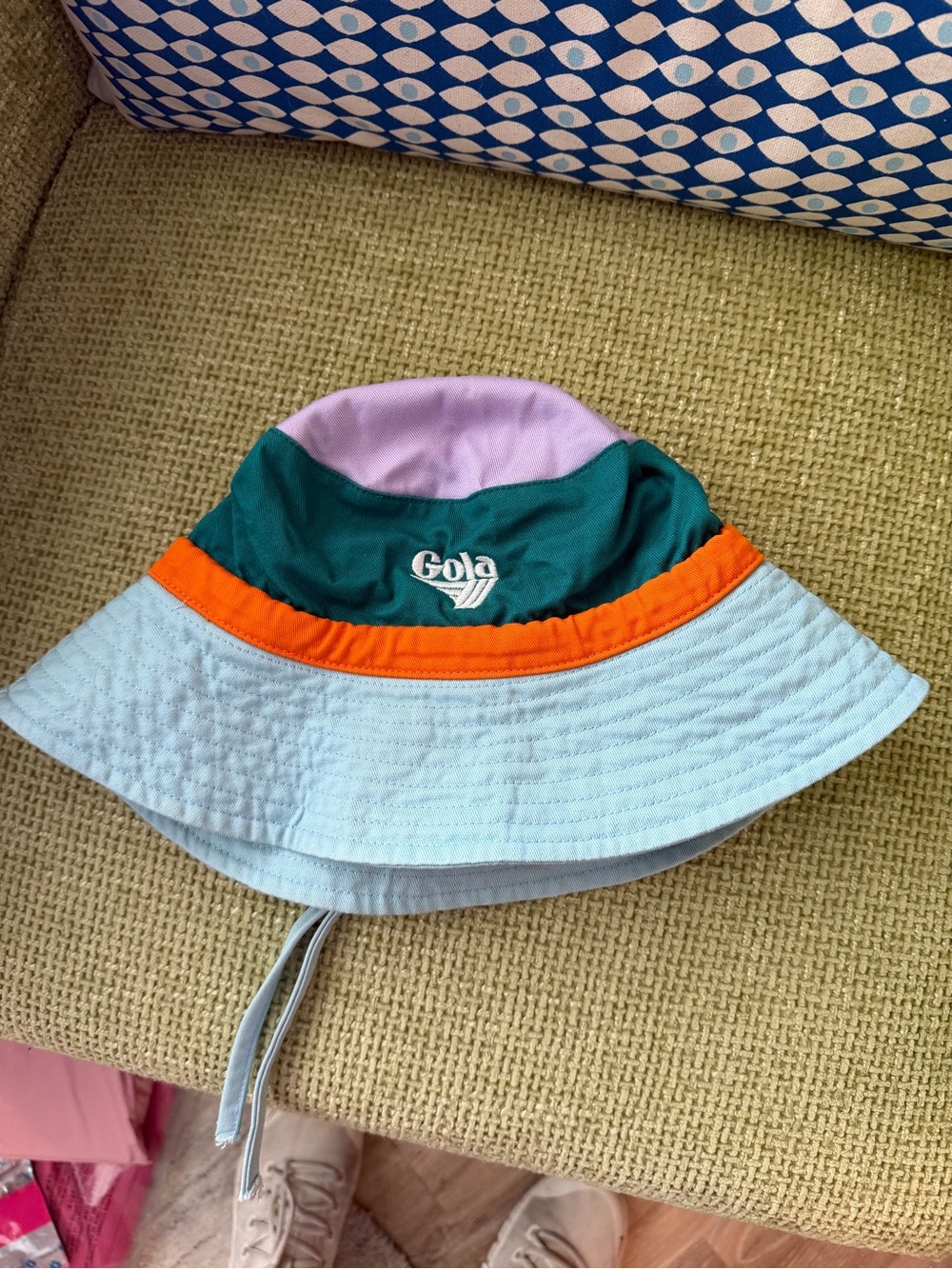 Gola women’s ' Colorblock Bucket Hat - Teal, Lavender, Orange, Light Blue